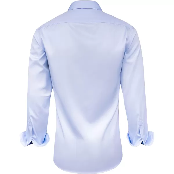 Alimens &amp; Gentle Men's Dress Shirts Long Sleeve Wrinkle-Resistant Casual Button Down Shirt