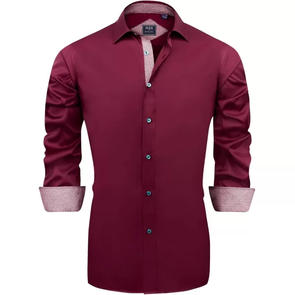 Alimens &amp; Gentle Men's Dress Shirts Long Sleeve Wrinkle-Resistant Casual Button Down Shirt