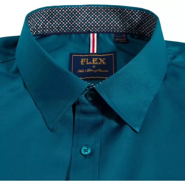 Alimens &amp; Gentle Men's Dress Shirts Long Sleeve Wrinkle-Resistant Casual Button Down Shirt