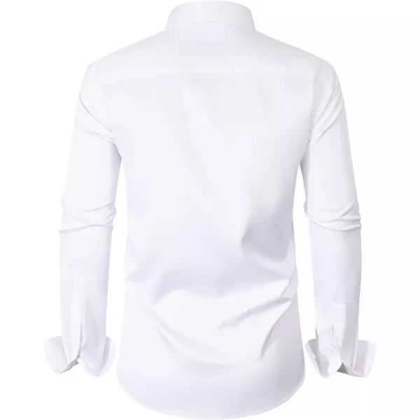 Alimens &amp; Gentle Men's Dress Shirts Long Sleeve Wrinkle-Resistant Casual Button Down Shirt