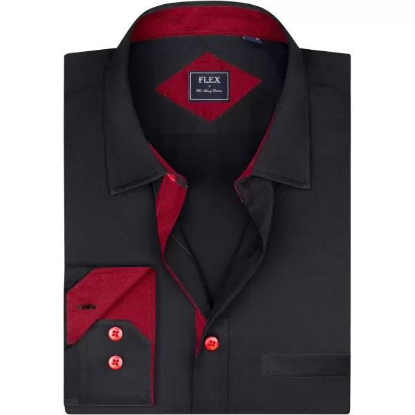 Alimens &amp; Gentle Men's Dress Shirts Long Sleeve Wrinkle-Resistant Casual Button Down Shirt