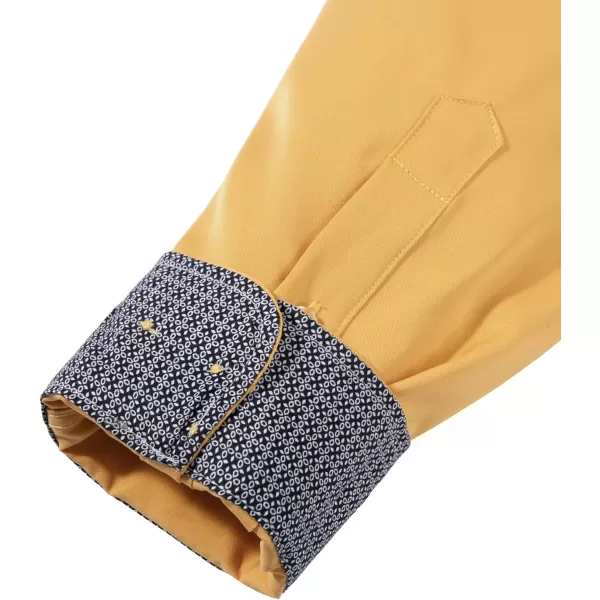 Alimens &amp; Gentle Men's Dress Shirts Long Sleeve Wrinkle-Resistant Casual Button Down Shirt