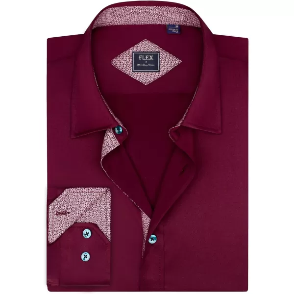 Alimens &amp; Gentle Men's Dress Shirts Long Sleeve Wrinkle-Resistant Casual Button Down Shirt