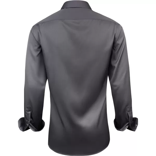 Alimens &amp; Gentle Men's Dress Shirts Long Sleeve Wrinkle-Resistant Casual Button Down Shirt