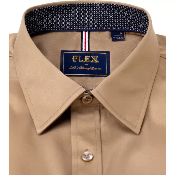 Alimens &amp; Gentle Men's Dress Shirts Long Sleeve Wrinkle-Resistant Casual Button Down Shirt