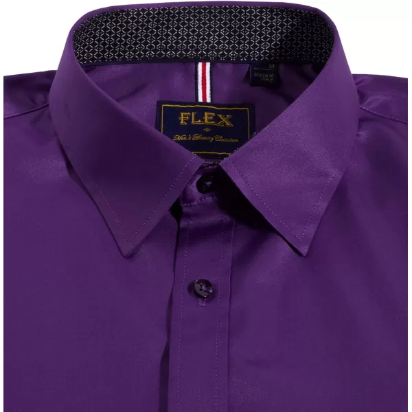 Alimens &amp; Gentle Men's Dress Shirts Long Sleeve Wrinkle-Resistant Casual Button Down Shirt