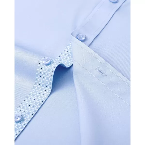 Alimens &amp; Gentle Men's Dress Shirts Long Sleeve Wrinkle-Resistant Casual Button Down Shirt