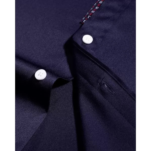 Alimens &amp; Gentle Men's Dress Shirts Long Sleeve Wrinkle-Resistant Casual Button Down Shirt