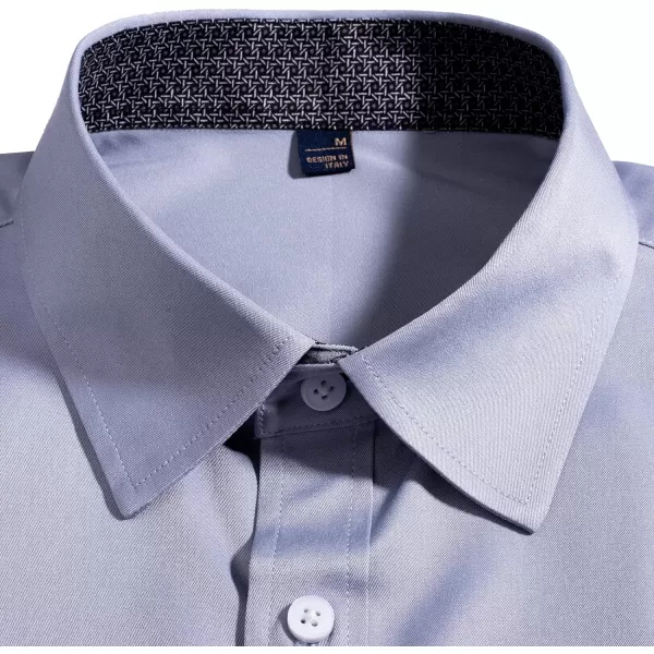 Alimens &amp; Gentle Men's Dress Shirts Long Sleeve Wrinkle-Resistant Casual Button Down Shirt