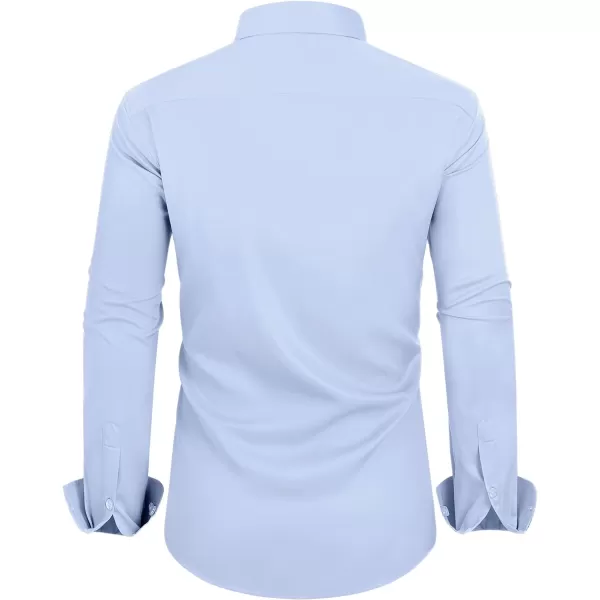 Alimens &amp; Gentle Men's Dress Shirts Long Sleeve Wrinkle-Resistant Casual Button Down Shirt