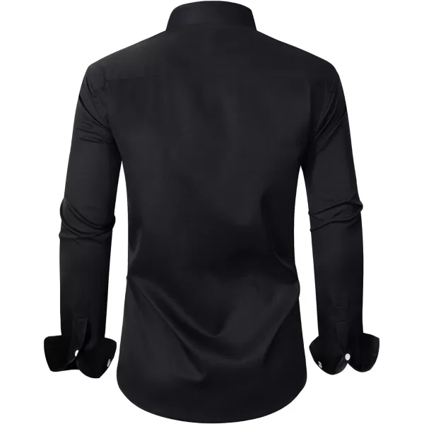 Alimens &amp; Gentle Men's Dress Shirts Long Sleeve Wrinkle-Resistant Casual Button Down Shirt