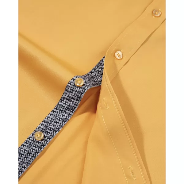 Alimens &amp; Gentle Men's Dress Shirts Long Sleeve Wrinkle-Resistant Casual Button Down Shirt