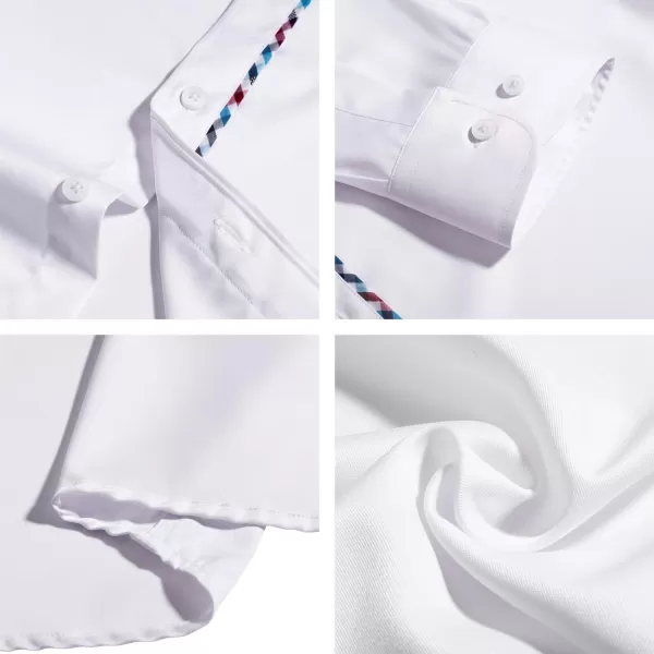 Alimens &amp; Gentle Men's Dress Shirts Long Sleeve Wrinkle-Resistant Casual Button Down Shirt