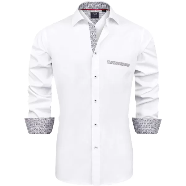 Alimens &amp; Gentle Men's Dress Shirts Long Sleeve Wrinkle-Resistant Casual Button Down Shirt