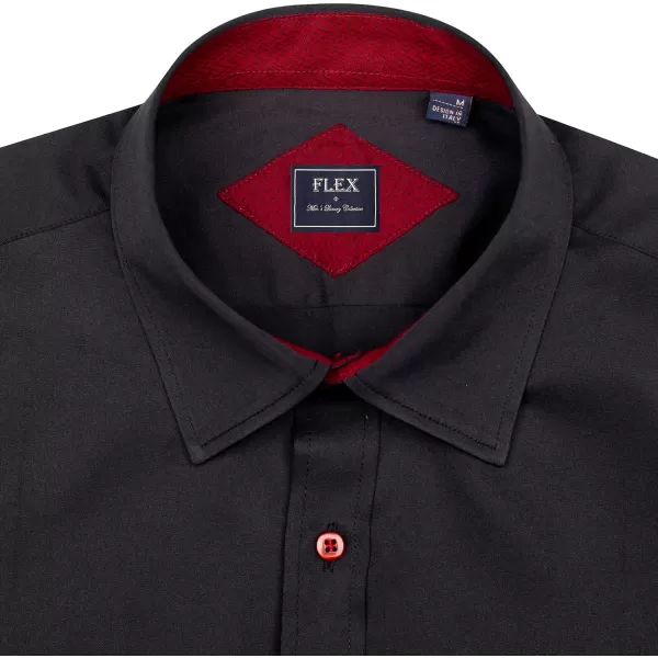 Alimens &amp; Gentle Men's Dress Shirts Long Sleeve Wrinkle-Resistant Casual Button Down Shirt