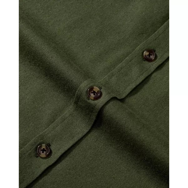 Alimens &amp; Gentle Men's Flannel Shirt Button Down Regular Fit Long Sleeve Casual Shirts