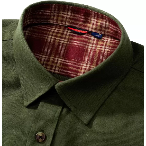 Alimens &amp; Gentle Men's Flannel Shirt Button Down Regular Fit Long Sleeve Casual Shirts