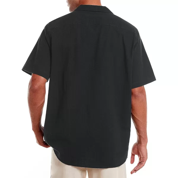Alimens &amp; Gentle Mens Line Shirt Regular Fit Short Sleeve Hawaiian Button Down Shirt