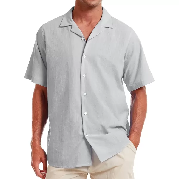 Alimens &amp; Gentle Mens Line Shirt Regular Fit Short Sleeve Hawaiian Button Down Shirt