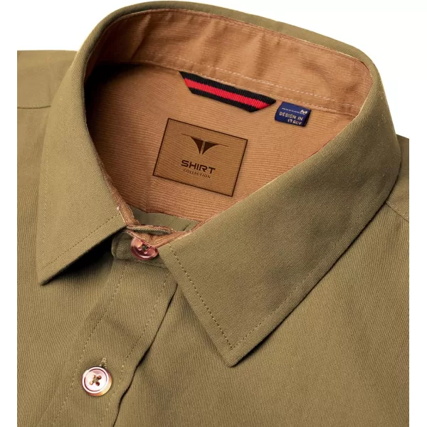 Alimens &amp; Gentle Men's Long Sleeve Regular Fit Casual Button Down Shirt
