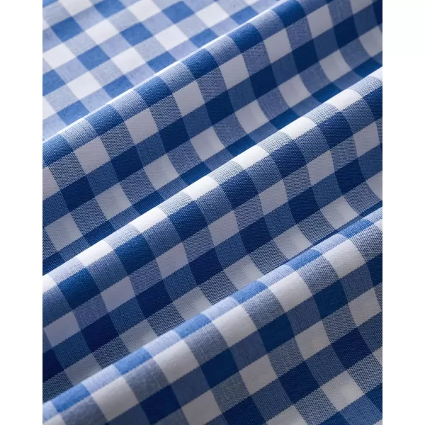 Alimens &amp; Gentle Men's Plaid Button Down Shirts Cotton Long Sleeve Dress Shirts Regular Fit Gingham Shirts
