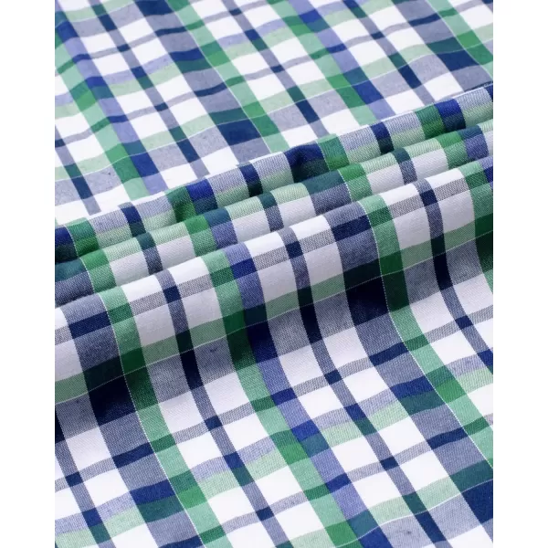 Alimens &amp; Gentle Men's Plaid Button Down Shirts Cotton Long Sleeve Dress Shirts Regular Fit Gingham Shirts