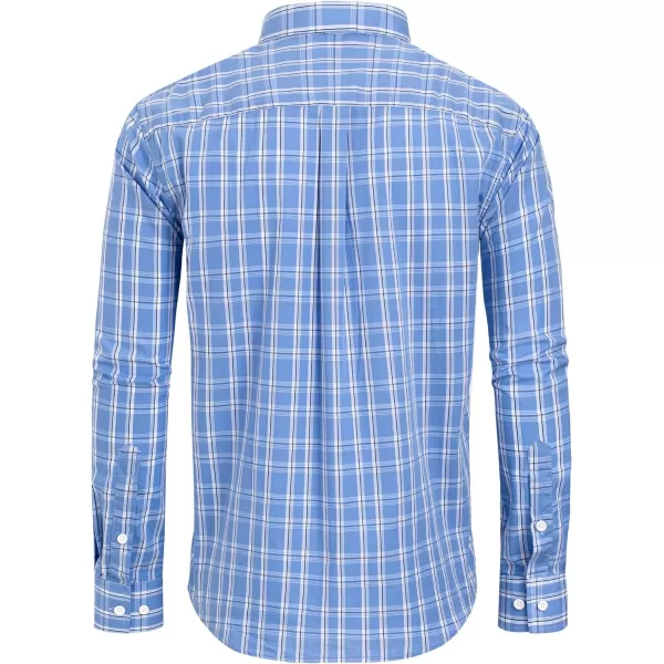 Alimens &amp; Gentle Men's Plaid Button Down Shirts Cotton Long Sleeve Dress Shirts Regular Fit Gingham Shirts