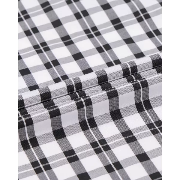 Alimens &amp; Gentle Men's Plaid Button Down Shirts Cotton Long Sleeve Dress Shirts Regular Fit Gingham Shirts