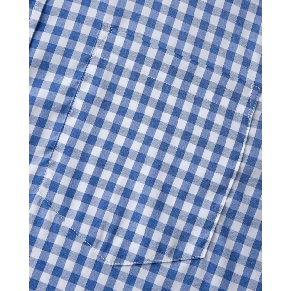 Alimens &amp; Gentle Men's Plaid Button Down Shirts Cotton Long Sleeve Dress Shirts Regular Fit Gingham Shirts