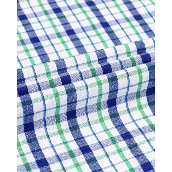 Alimens &amp; Gentle Men's Plaid Button Down Shirts Cotton Long Sleeve Dress Shirts Regular Fit Gingham Shirts