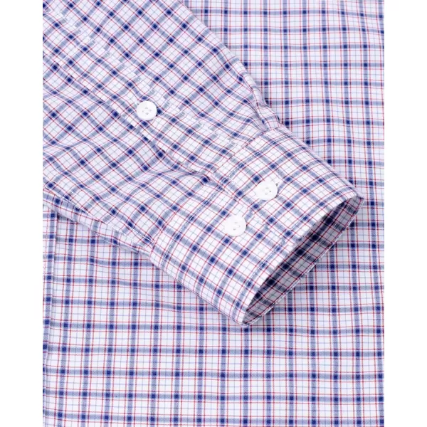 Alimens &amp; Gentle Men's Plaid Button Down Shirts Cotton Long Sleeve Dress Shirts Regular Fit Gingham Shirts