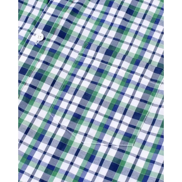 Alimens &amp; Gentle Men's Plaid Button Down Shirts Cotton Long Sleeve Dress Shirts Regular Fit Gingham Shirts
