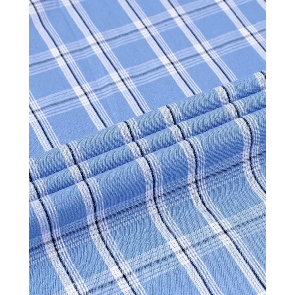 Alimens &amp; Gentle Men's Plaid Button Down Shirts Cotton Long Sleeve Dress Shirts Regular Fit Gingham Shirts