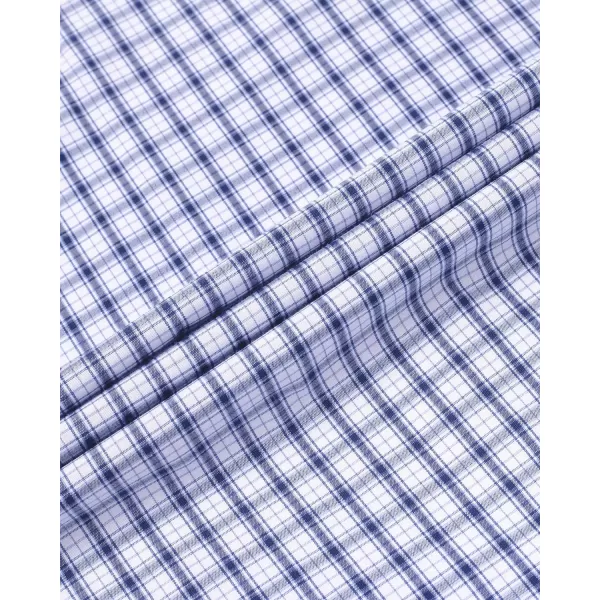 Alimens &amp; Gentle Men's Plaid Button Down Shirts Cotton Long Sleeve Dress Shirts Regular Fit Gingham Shirts
