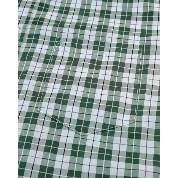 Alimens &amp; Gentle Men's Plaid Button Down Shirts Cotton Long Sleeve Dress Shirts Regular Fit Gingham Shirts