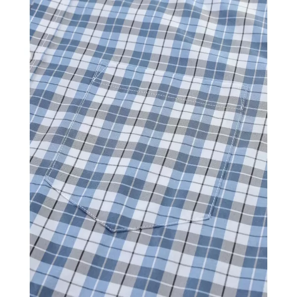 Alimens &amp; Gentle Men's Plaid Button Down Shirts Cotton Long Sleeve Dress Shirts Regular Fit Gingham Shirts