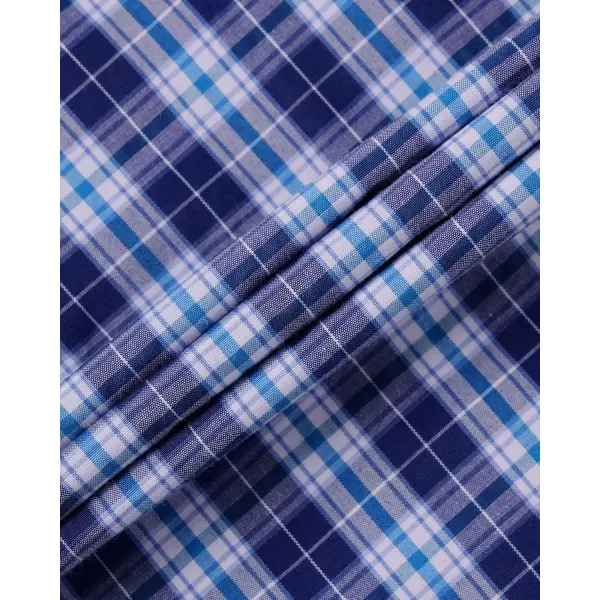 Alimens &amp; Gentle Men's Plaid Button Down Shirts Cotton Long Sleeve Dress Shirts Regular Fit Gingham Shirts