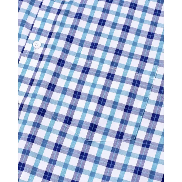 Alimens &amp; Gentle Men's Plaid Button Down Shirts Cotton Long Sleeve Dress Shirts Regular Fit Gingham Shirts