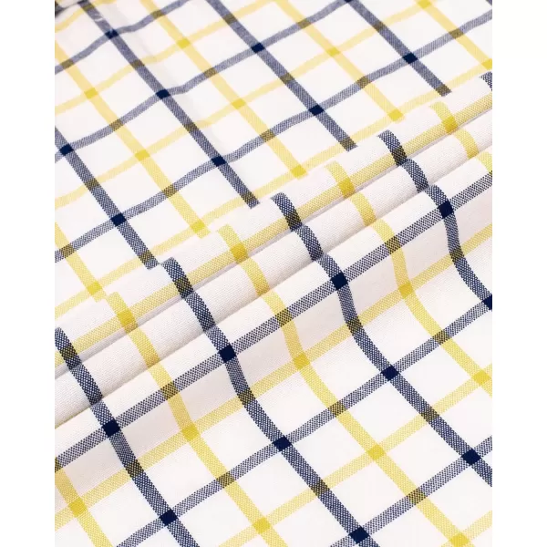 Alimens &amp; Gentle Men's Plaid Button Down Shirts Cotton Long Sleeve Dress Shirts Regular Fit Gingham Shirts
