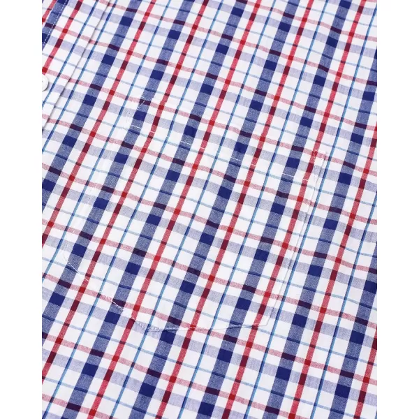 Alimens &amp; Gentle Men's Plaid Button Down Shirts Cotton Long Sleeve Dress Shirts Regular Fit Gingham Shirts