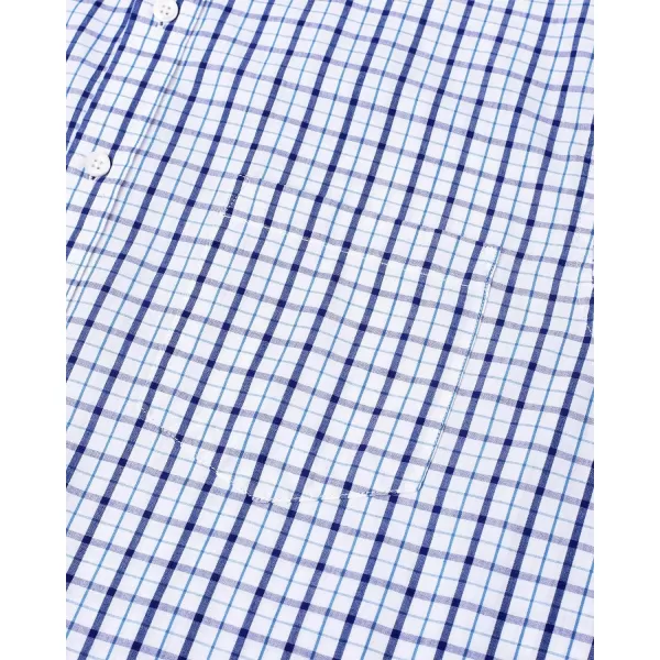 Alimens &amp; Gentle Men's Plaid Button Down Shirts Cotton Long Sleeve Dress Shirts Regular Fit Gingham Shirts