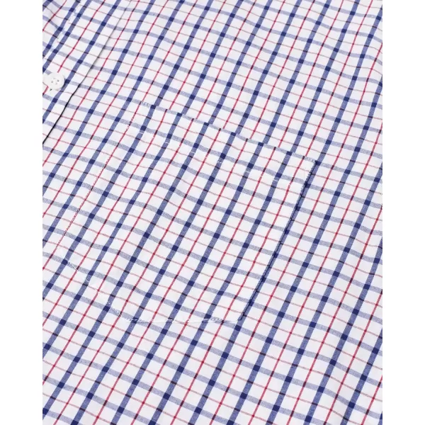 Alimens &amp; Gentle Men's Plaid Button Down Shirts Cotton Long Sleeve Dress Shirts Regular Fit Gingham Shirts
