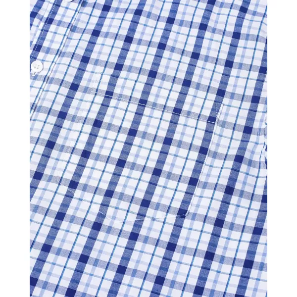 Alimens &amp; Gentle Men's Plaid Button Down Shirts Cotton Long Sleeve Dress Shirts Regular Fit Gingham Shirts