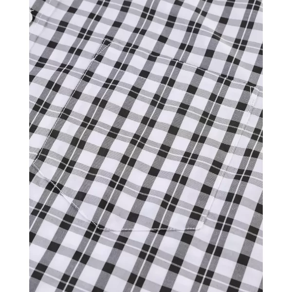 Alimens &amp; Gentle Men's Plaid Button Down Shirts Cotton Long Sleeve Dress Shirts Regular Fit Gingham Shirts