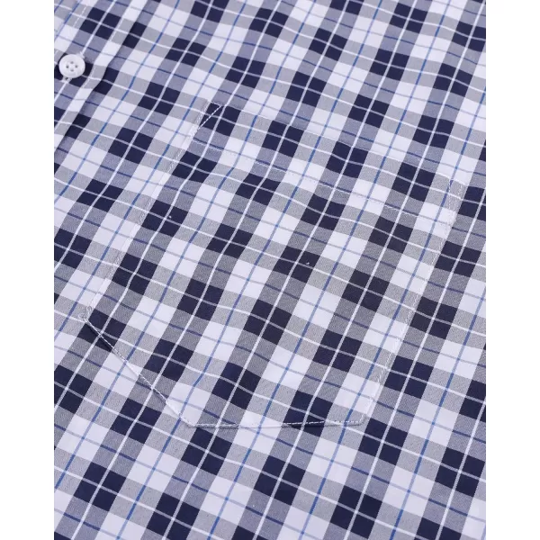 Alimens &amp; Gentle Men's Plaid Button Down Shirts Cotton Long Sleeve Dress Shirts Regular Fit Gingham Shirts