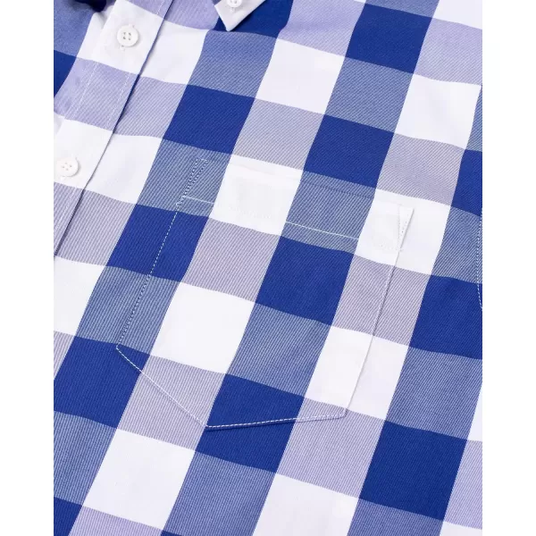 Alimens &amp; Gentle Men's Plaid Button Down Shirts Cotton Long Sleeve Dress Shirts Regular Fit Gingham Shirts