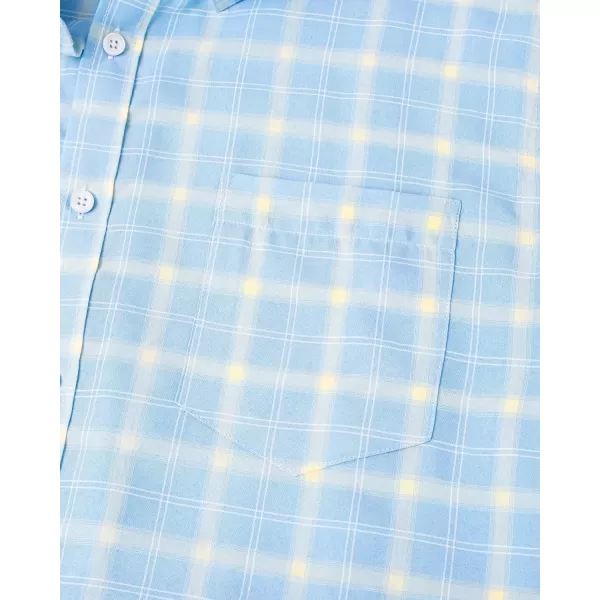 Alimens &amp; Gentle Men's Plaid Button Down Shirts Cotton Long Sleeve Dress Shirts Regular Fit Gingham Shirts