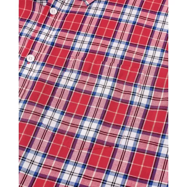 Alimens &amp; Gentle Men's Plaid Button Down Shirts Cotton Long Sleeve Dress Shirts Regular Fit Gingham Shirts