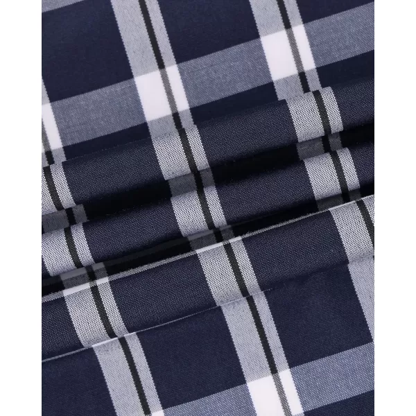 Alimens &amp; Gentle Men's Plaid Button Down Shirts Cotton Long Sleeve Dress Shirts Regular Fit Gingham Shirts