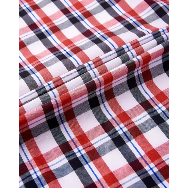 Alimens &amp; Gentle Men's Plaid Button Down Shirts Cotton Long Sleeve Dress Shirts Regular Fit Gingham Shirts